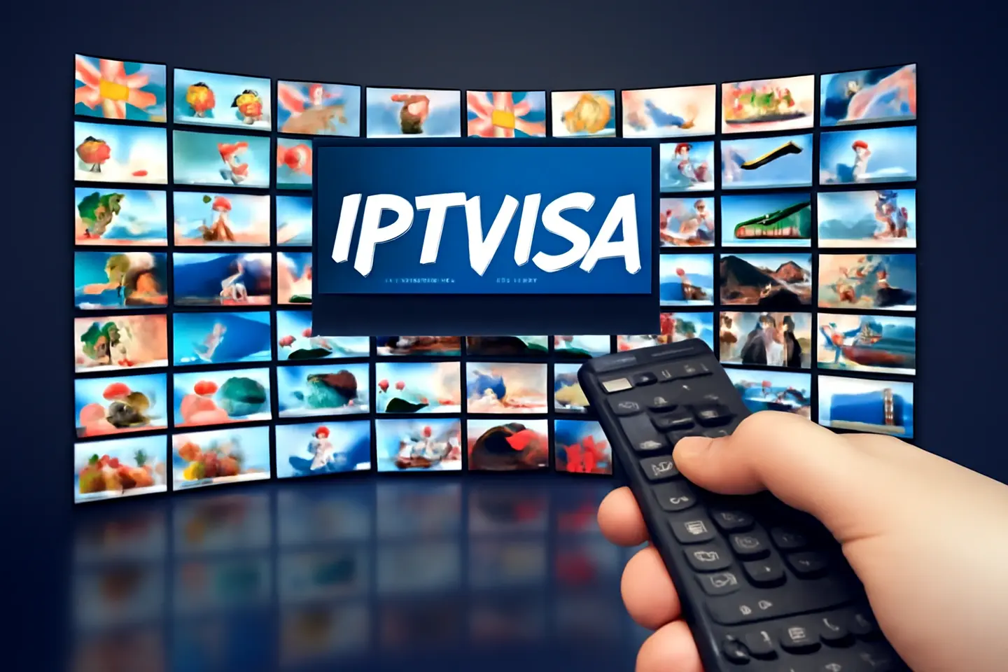 IPTV Visa Logo with British TV and Sports Streaming – Top IPTV Subscription UK 2025