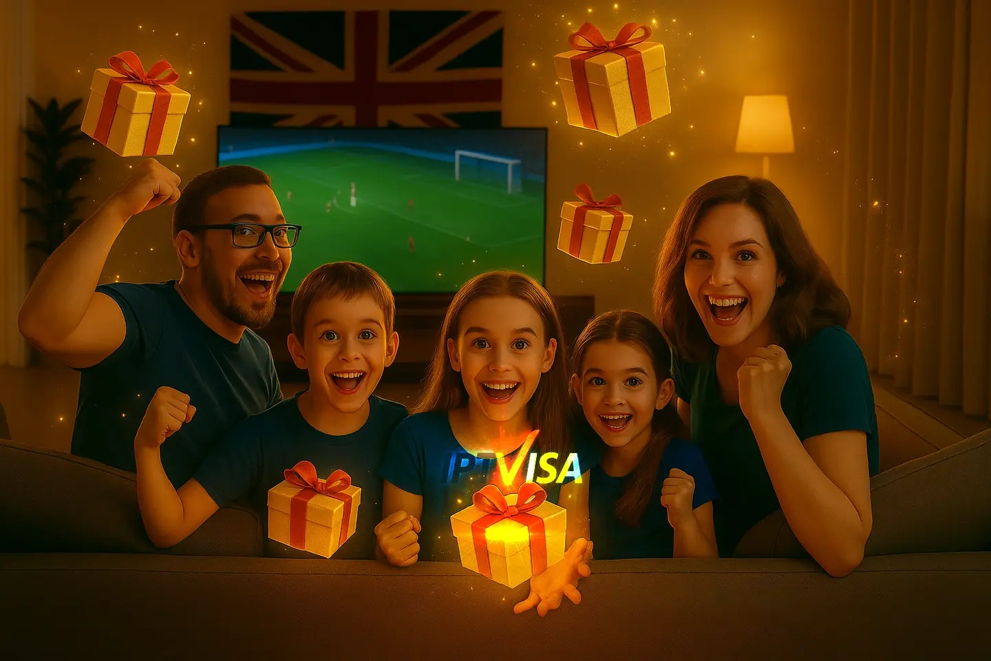 Family enjoying IPTV UK free trial on IPTV Smarters Pro dashboard in the UK